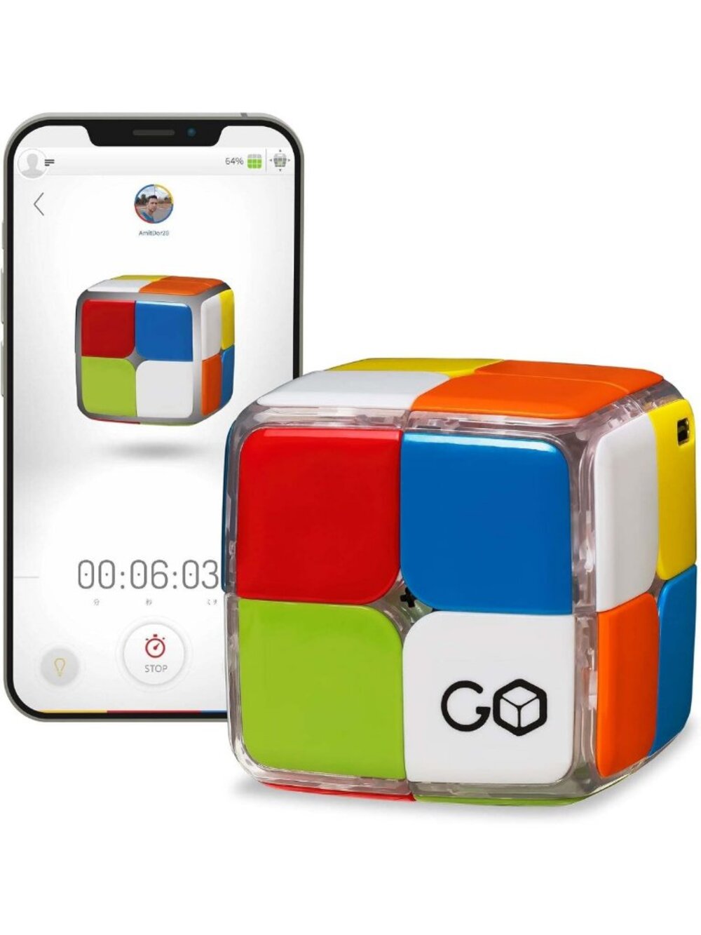 Smart Bluetooth 2x2 Connected Cube - App-Enabled STEM Toy for Fun Learning